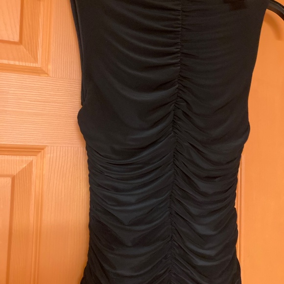 NWT Naked Wardrobe Black Ruched Top Sz XS - Picture 2 of 4